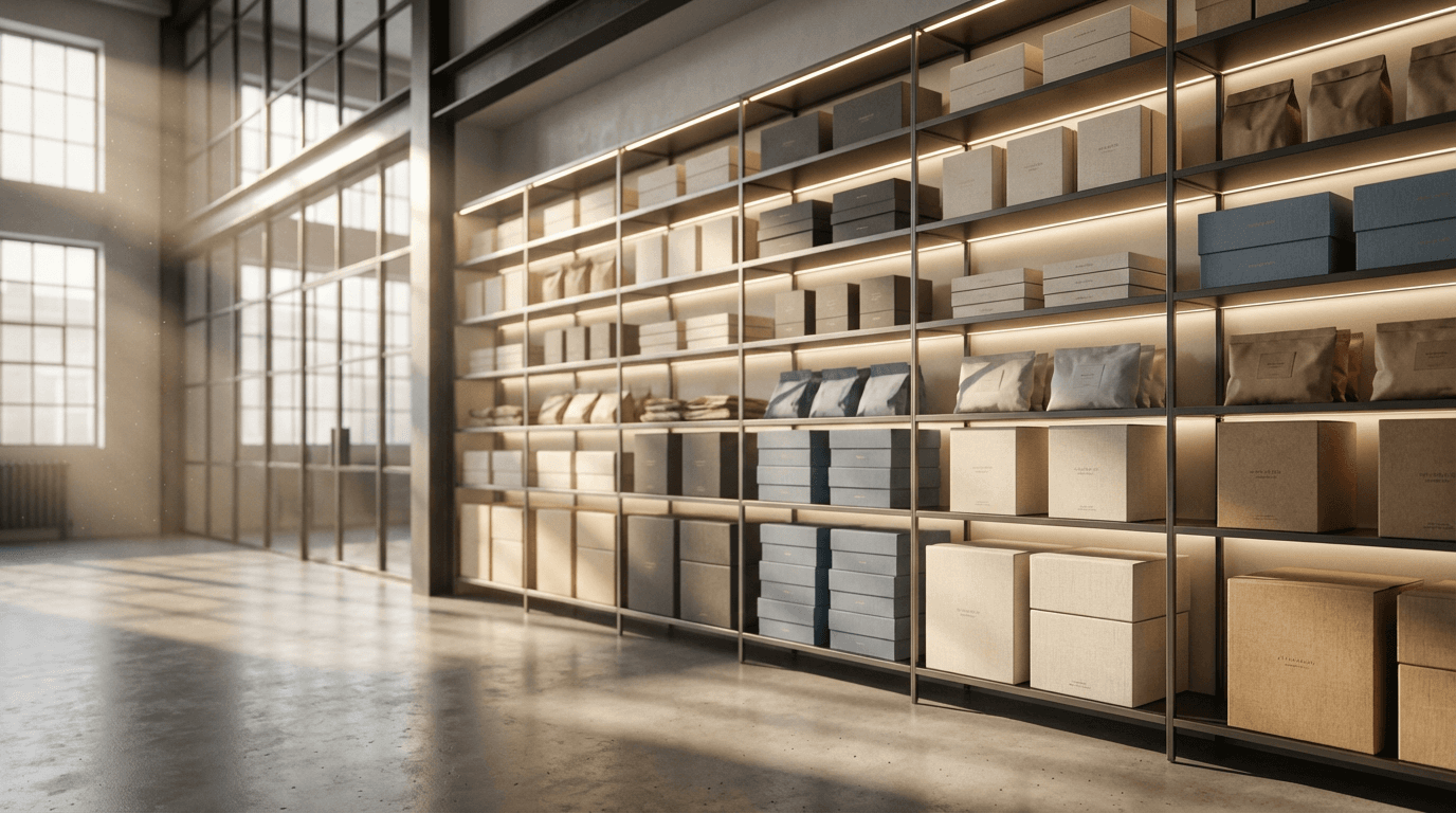 ZONACITY LLC warehouse inventory shelving in an organized fulfillment center